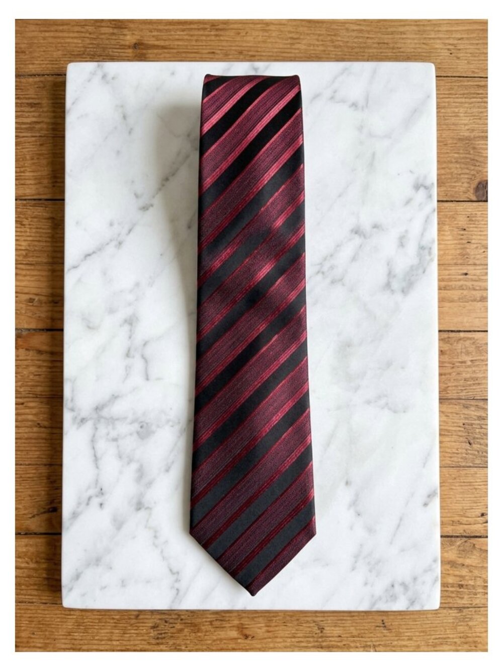 Silk Men's Tie Set Necktie Handkerchief Cufflinks Striped Formal